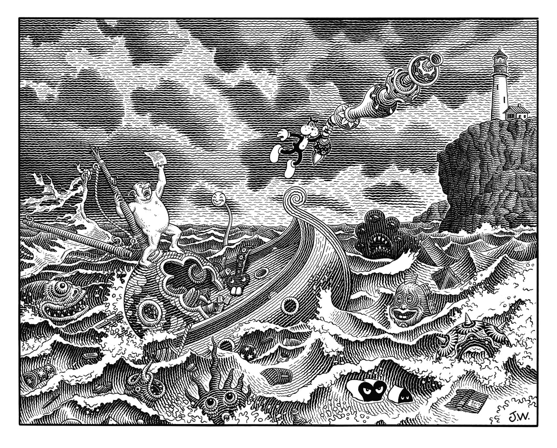 Signed print: The Wreck of the Good Ship Monkeybusiness