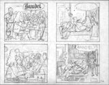 Original art: Sketch for HANDEL music CD.