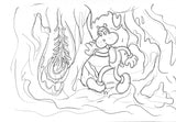 zSet of four sketches for POOCHYTOWN sequence